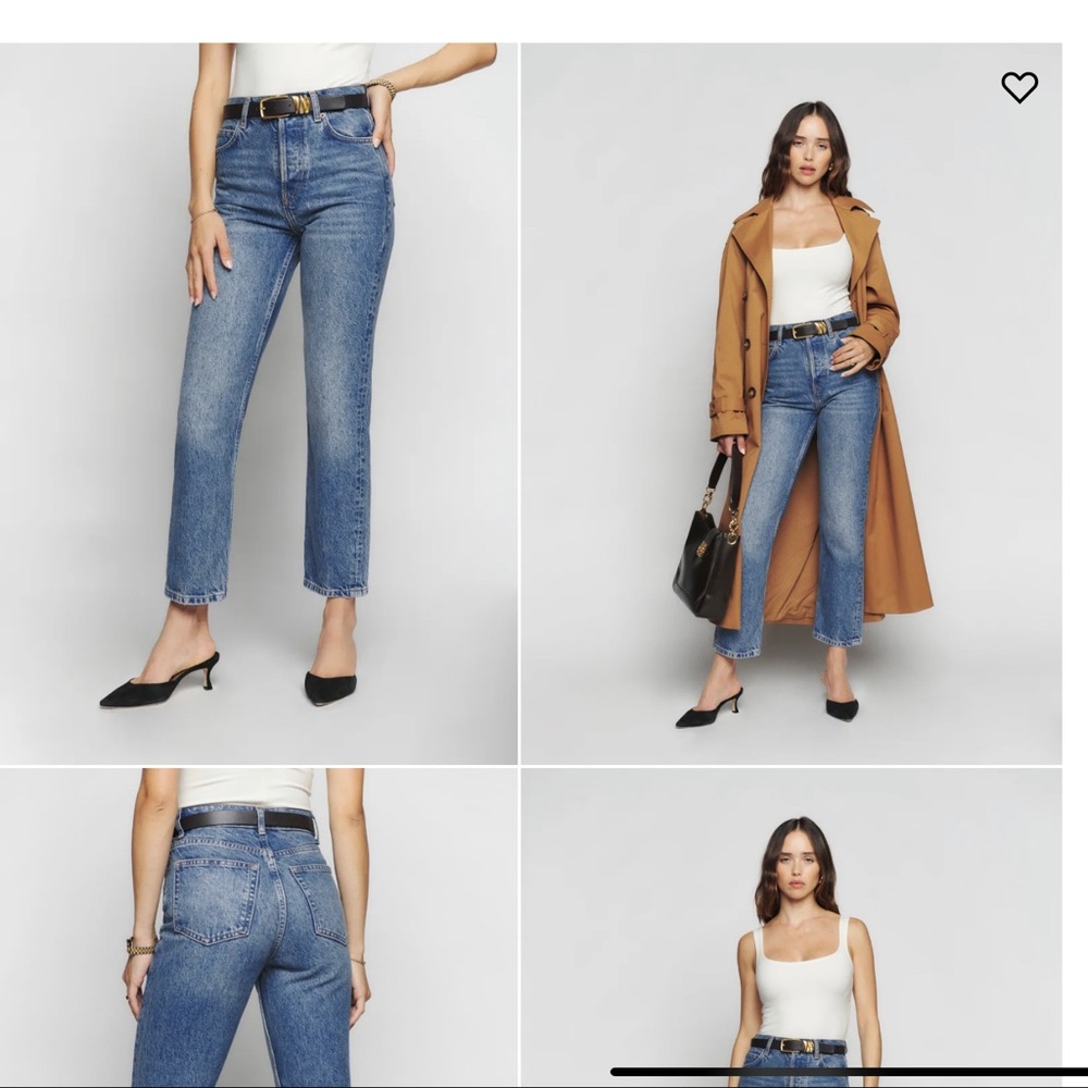 Reformation Cynthia jeans - size 25, cropped, Colorado wash